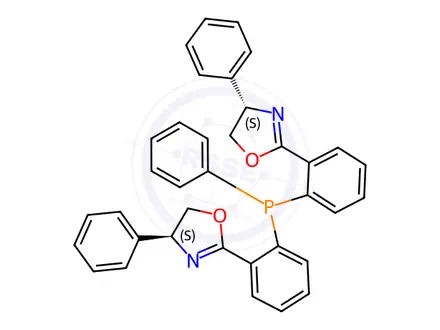 Chemical structure of (4S,4'S)-2,2'-((Phenylphosphinediyl)bis(2,1-phenylene))bis(4-phenyl-4,5-dihydrooxazole)