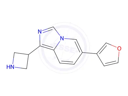 Chemical structure of 1-(Azetidin-3-yl)-6-(furan-3-yl)imidazo[1,5-a]pyridine