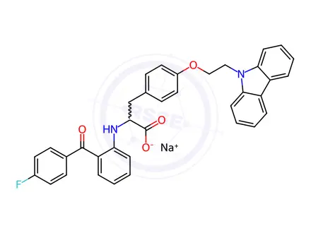 Chemical structure of Chiglitazar Impurity 7 Sodium Salt