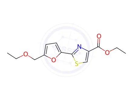 Chemical structure of 2-(5-(Ethoxymethyl)furan-2-yl)ethyl thiazole-4-carboxylate