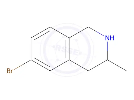 Chemical structure of 6-Bromo-3-methyl-1,2,3,4-tetrahydro-isoquinoline
