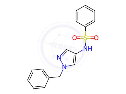 Chemical structure of N-(1-Benzyl-1H-pyrazol-4-yl)benzenesulfonamide