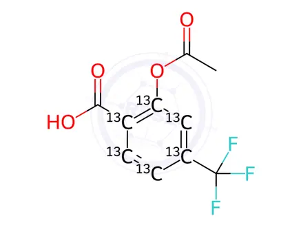 Chemical structure of Triflusal-13C6