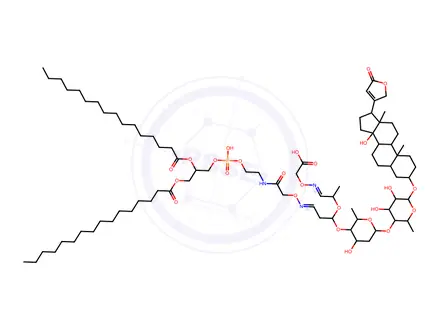 Chemical structure of digoxin-phosphatidylethanolamine conjugate