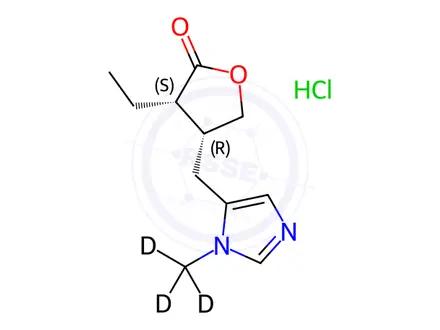 Chemical structure of Pilocarpine Hydrochloride-d3
