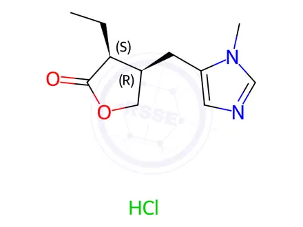 Chemical structure of Pilocarpine Hydrochloride