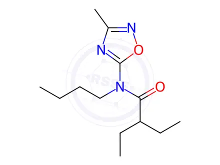 Chemical structure of N-Butyl-2-ethyl-N-(3-methyl-1,2,4-oxadiazol-5-yl)butanamide