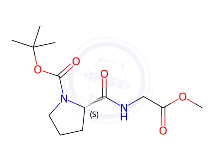 Chemical structure of Boc-Pro-Gly-OMe