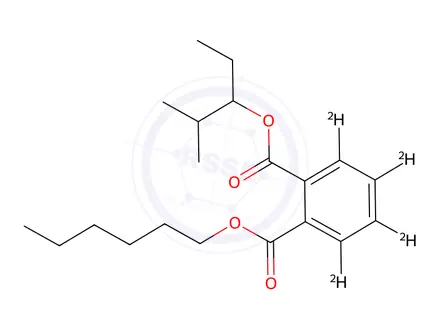 Chemical structure of n-Hexyl 1-Ethyl-2-methylpropyl Phthalate-d4