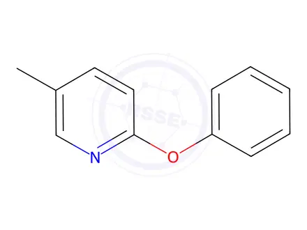 Chemical structure of PYRIDINE, 5-METHYL-2-PHENOXY-