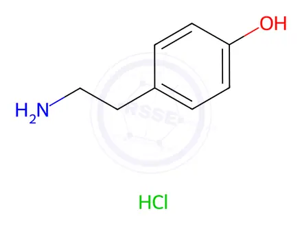 Chemical structure of Tyramine hydrochloride