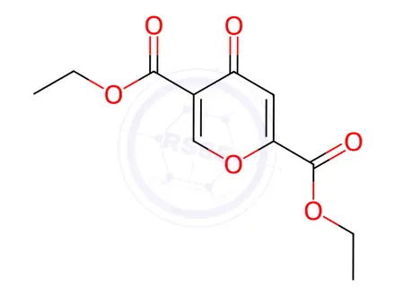 Chemical structure of 4-Oxo-4H-pyran-2,5-dicarboxylic Acid 2,5-Diethyl Ester