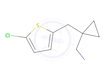 Chemical structure of (1-((5-Chlorothiophen-2-yl)methyl)cyclopropyl)methanamine