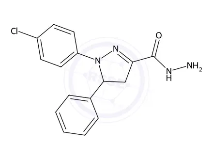 Chemical structure of 1-(4-Chlorophenyl)-5-phenyl-4,5-dihydro-1H-pyrazole-3-carbohydrazide