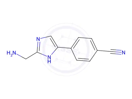 Chemical structure of 4-(2-(Aminomethyl)-1H-imidazol-5-yl)benzonitrile