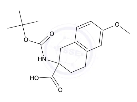 Chemical structure of 2-Boc-amino-6-methoxy-1,2,3,4-tetrahydro-naphthalene-2-carboxylic acid