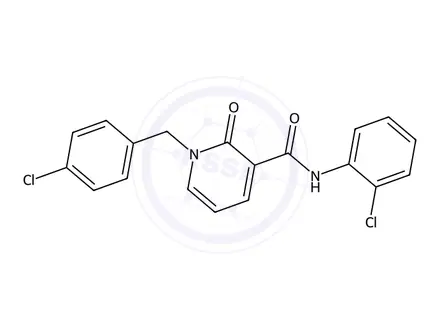 Chemical structure of 1-(4-Chlorobenzyl)-N-(2-chlorophenyl)-2-oxo-1,2-dihydropyridine-3-carboxamide