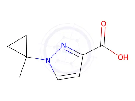 Chemical structure of 1-(1-Methylcyclopropyl)-1H-pyrazole-3-carboxylic acid
