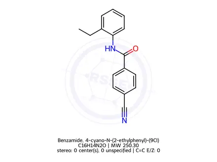 Chemical structure of Benzamide, 4-cyano-N-(2-ethylphenyl)-(9CI)