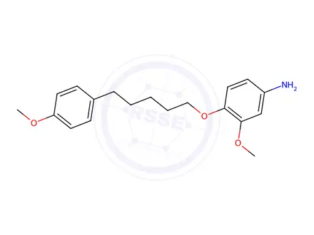 Chemical structure of 3-Methoxy-4-((5-(4-methoxyphenyl)pentyl)oxy)aniline