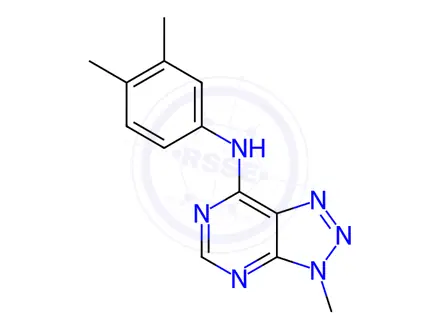 Chemical structure of N-(3,4-Dimethylphenyl)-3-methyl-3H-[1,2,3]triazolo[4,5-d]pyrimidin-7-amine