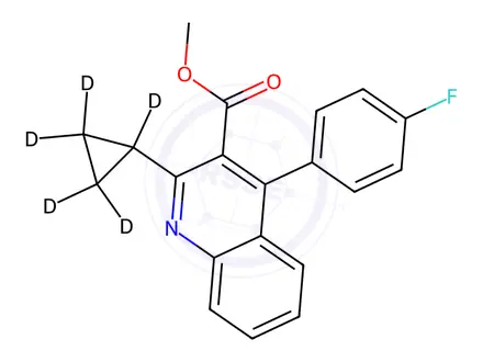 Chemical structure of 4-(4-Fluorophenyl)-2-cyclopropylquinoline-3-carboxylic-d5 Acid Methyl Ester