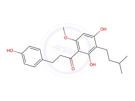 Chemical structure of Tetrahydroxanthohumol