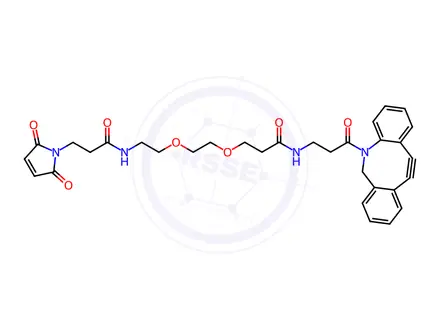 Chemical structure of DBCO-NHCO-PEG2-maleimide