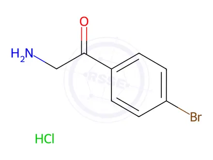 Chemical structure of 2-Amino-4'-bromoacetophenone Hydrochloride