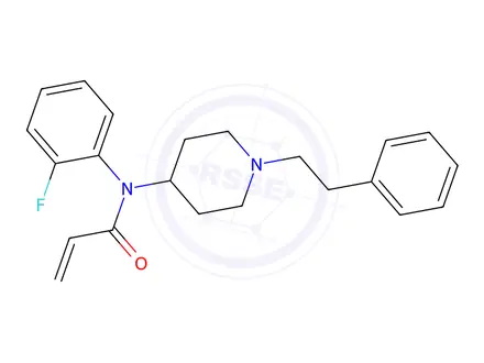 Chemical structure of ortho-Fluoroacryl fentanyl