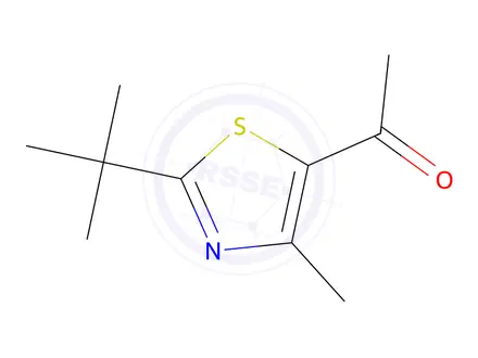 Chemical structure of 1-(2-tert-Butyl-4-methyl-1,3-thiazol-5-yl)ethan-1-one