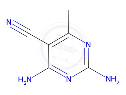 Chemical structure of 2,4-Diamino-6-methylpyrimidine-5-carbonitrile