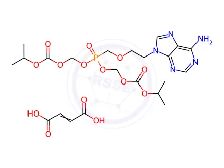 Chemical structure of Tenofovir Impurity C fumarate salt