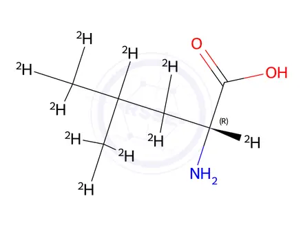 Chemical structure of L-Leucine-[D10]