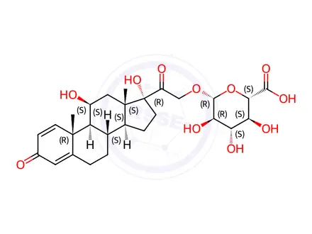 Chemical structure of Prednisolone 21-β-D-Glucuronide-Sodium Salt