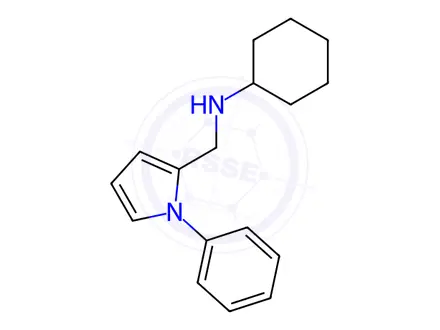 Chemical structure of N-((1-phenyl-1H-pyrrol-2-yl)methyl)cyclohexanamine