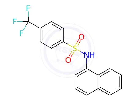 Chemical structure of N-(Naphthalen-1-yl)-4-(trifluoromethyl)benzenesulfonamide
