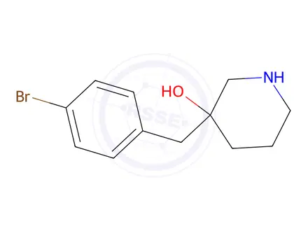 Chemical structure of 3-(4-Bromobenzyl)piperidin-3-ol