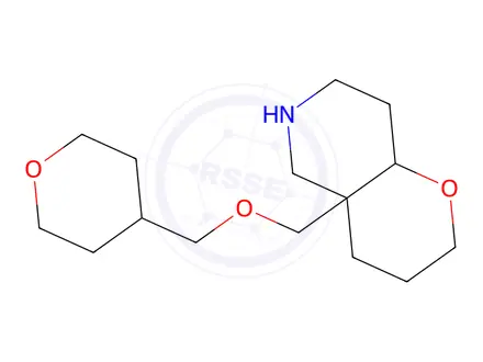 Chemical structure of 2H-Pyrano[3,2-c]pyridine, octahydro-4a-[[(tetrahydro-2H-pyran-4-yl)methoxy]methyl]-