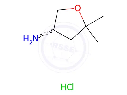 Chemical structure of 5,5-Dimethyltetrahydrofuran-3-amine Hydrochloride