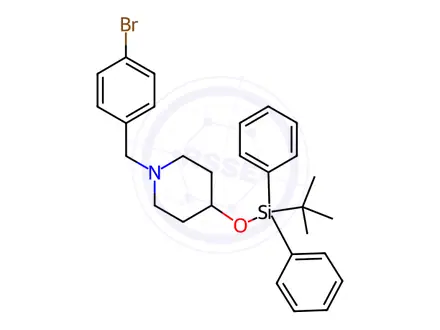 Chemical structure of 1-(4-Bromobenzyl)-4-((tert-butyldiphenylsilyl)oxy)piperidine