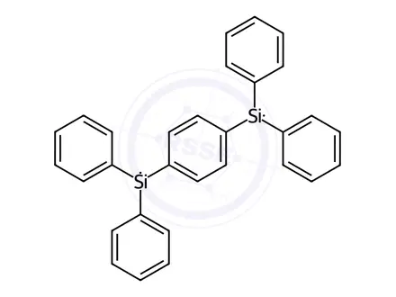 Chemical structure of Benzene, 1,4-bis(diphenylsilyl)-