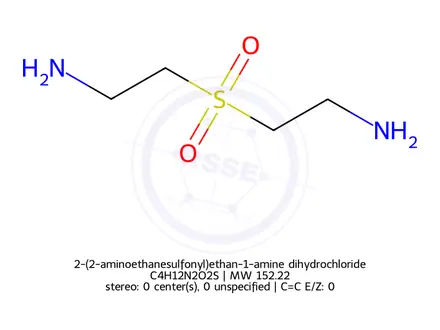 Chemical structure of 2-(2-Aminoethanesulfonyl)ethan-1-amine