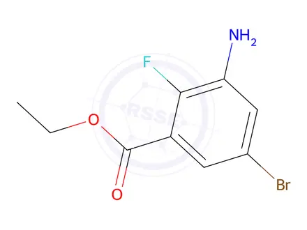 Chemical structure of Ethyl 3-amino-5-bromo-2-fluorobenzoate