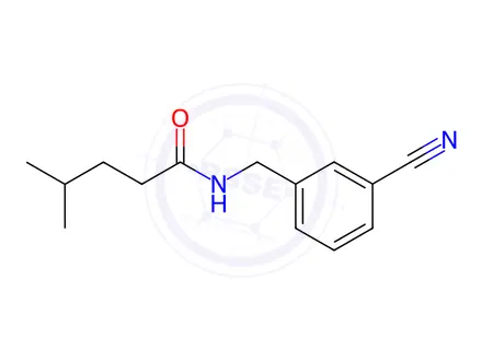 Chemical structure of n-(3-Cyanobenzyl)-4-methylpentanamide