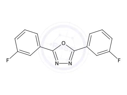 Chemical structure of 2,5-Bis(3-fluorophenyl)-1,3,4-oxadiazole