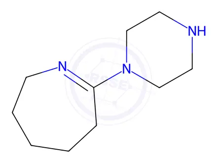 Chemical structure of 2H-Azepine,3,4,5,6-tetrahydro-7-(1-piperazinyl)-(9CI)