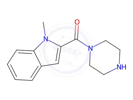 Chemical structure of (1-Methyl-1H-indol-2-yl)(piperazin-1-yl)methanone