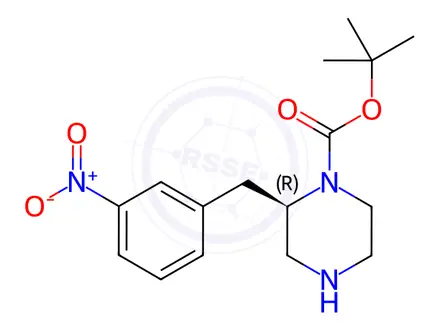 Chemical structure of tert-Butyl (R)-2-(3-nitrobenzyl)piperazine-1-carboxylate
