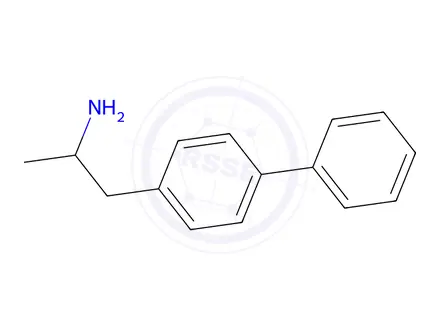 Chemical structure of 1-(4-Phenylphenyl)propan-2-amine